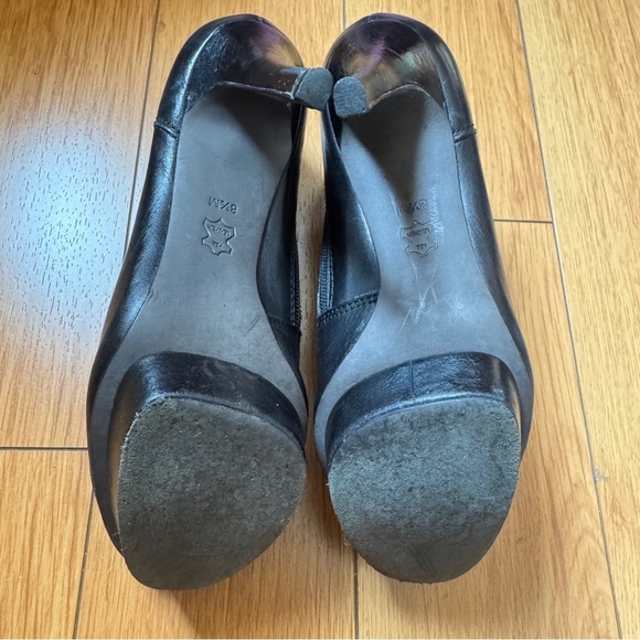 Tory Burch Black All Leather Platform Stiletto High Heel Booties Round Toe 8.5 - Picture 7 of 7